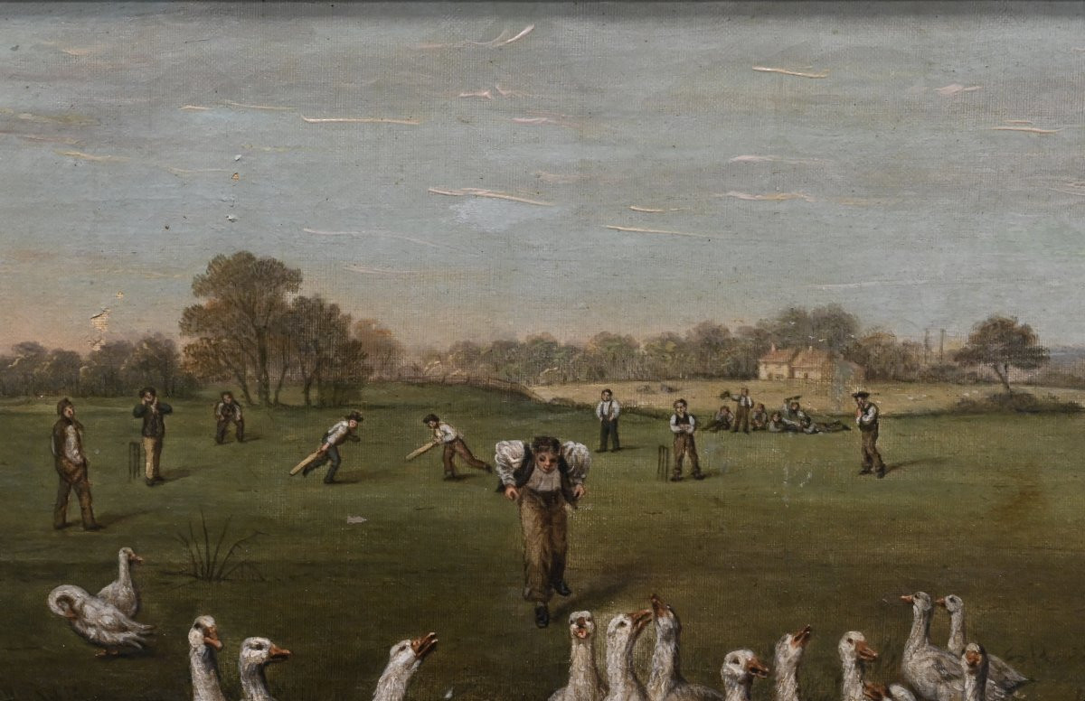 William Willoughby - Cricket Match With The Geese - U.s.a. 19th Century-photo-2